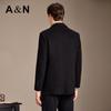 Antonio Men's 70% Wool Double-faced Overcoat with Detachable 85% Duck Down Liner