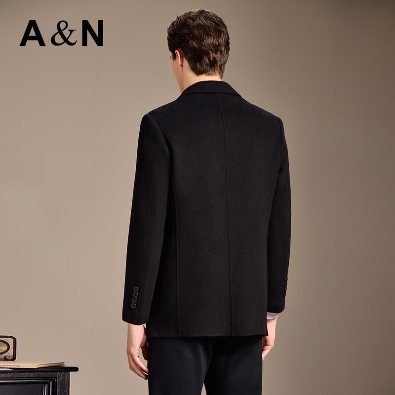 Antonio Men's 70% Wool Double-faced Overcoat with Detachable 85% Duck Down Liner