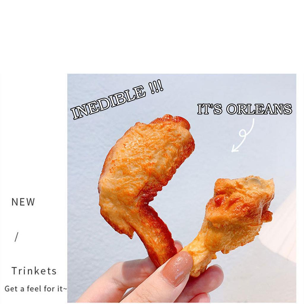 Funny Simulation Chicken Legs And Chicken -food Hairpin