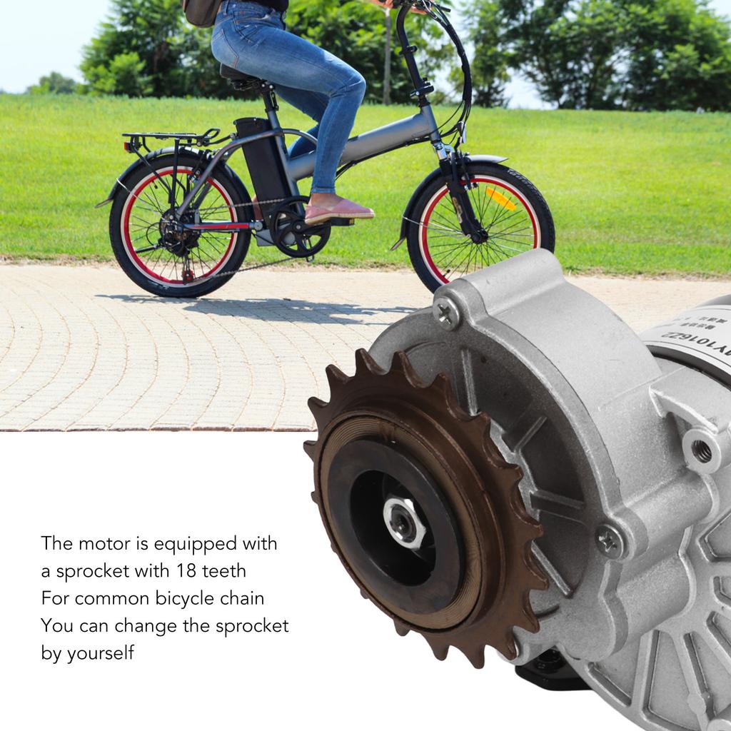 24V 250W elektromotor s redukční převodovkou, vysoký torzní tok, kartáčový motor s 18 zuby a 3300 ot./min.