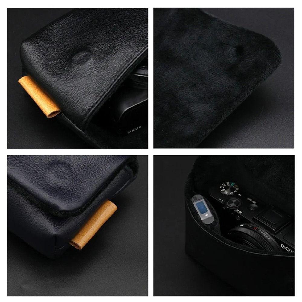 PU Leather Camera Cover Bag Lightweight Camera Storage Bag Durable Camera Soft Case  DSLR SLR