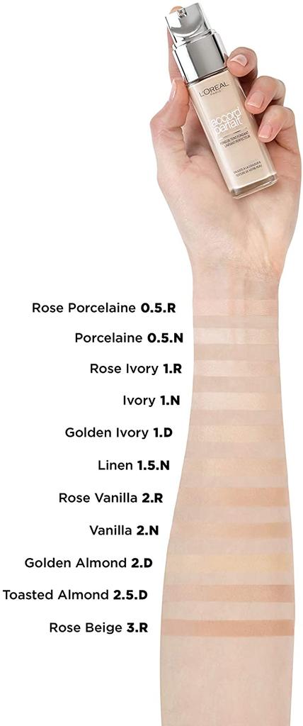 L'Oréal Paris Accord Parfait Makeup Foundation In the Shade 2N Vanilla, 30ml