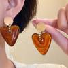 Bohemian Heart Shaped Beaded Earrings and Pendant Clavicle Chain Fashion Jewelry for Women Holiday Gift Idea