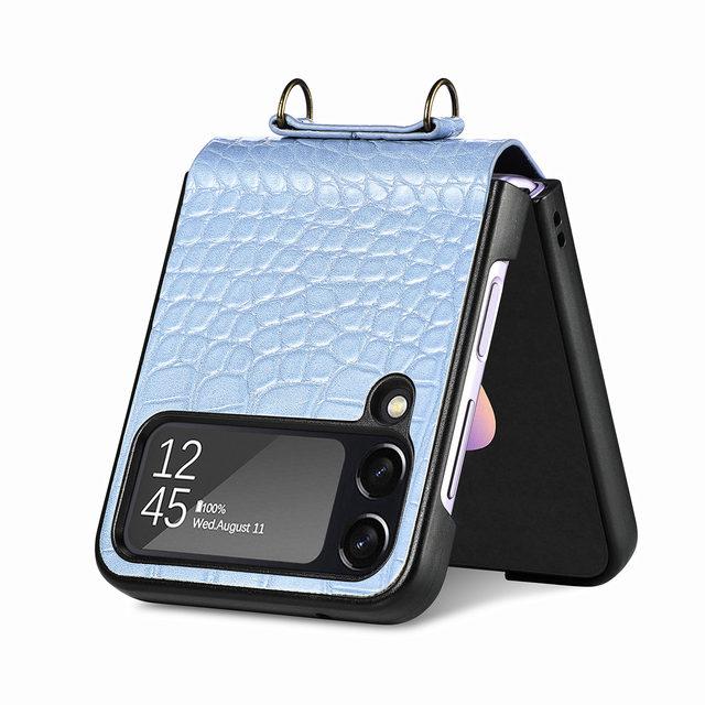 Biznesowe Pełne Ochrony Skórzane Etui Pokrowiec Dla Samsung Galaxy Z Flip 4 5g Flip4 Wstrząsoodporne Gniazdo na Karty Torba na Telefon Komórkowy Funda