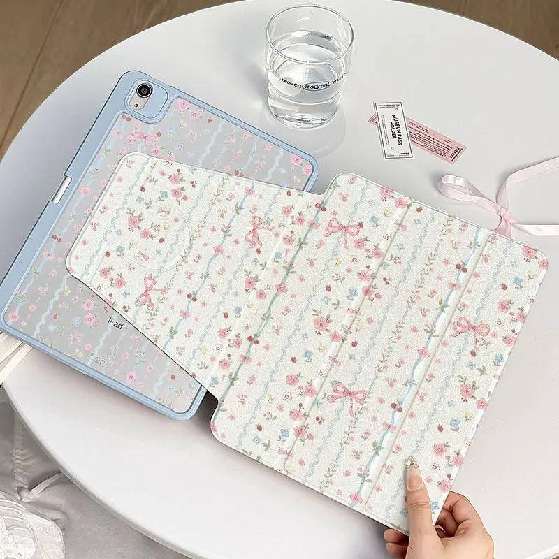 360 Degree Rotation Smart Cover for IPad 10.2 Case 7/8/9th Generation 2018 9.7 5/6th IPad Mini6 Air 4/5 10.9 2020 Pro 11 Floral