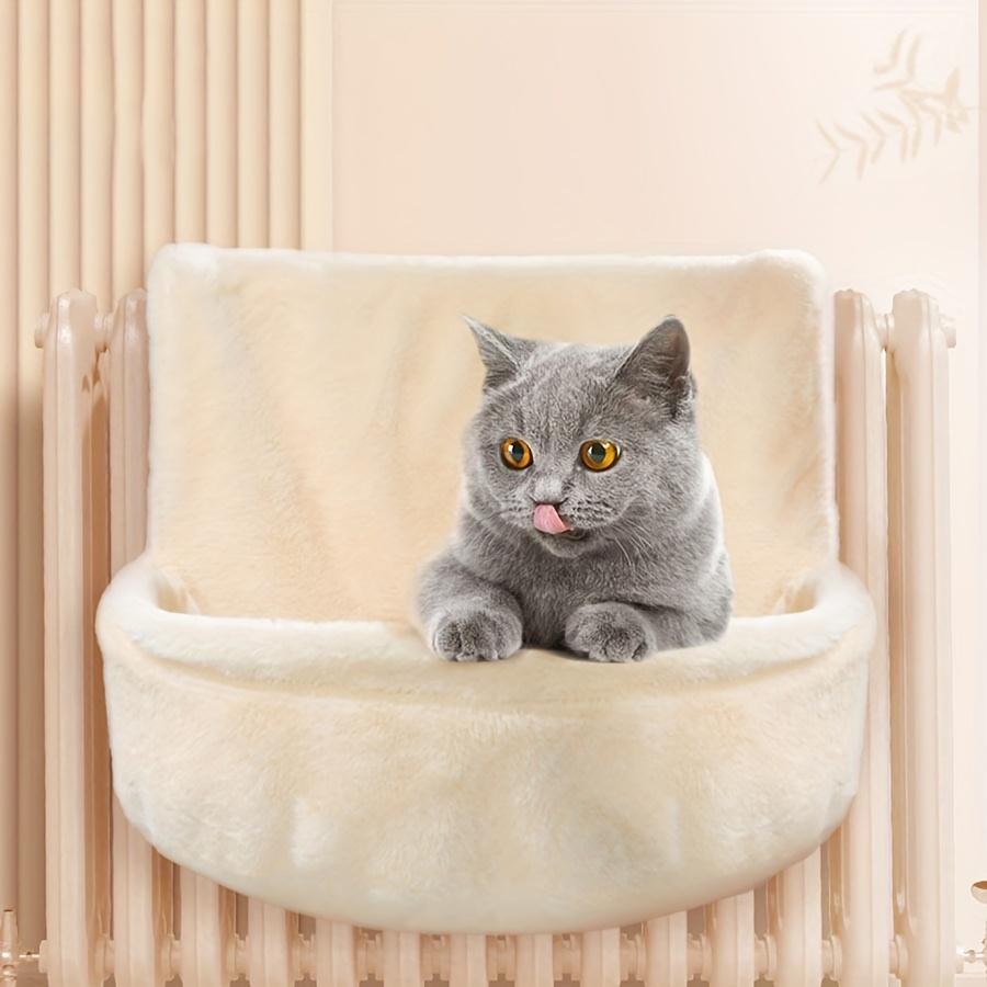 

Warm Plush Hanging Cat Hammock with Steel Frame - Cozy Elevated Pet Bed for Cats & Small Dogs, Easy Install Window-Mounted белый