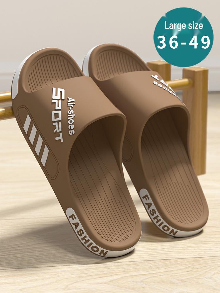 Men's Large Size Odor-Resistant Summer Slippers: New Widened Non-Slip Indoor Sports Shoes