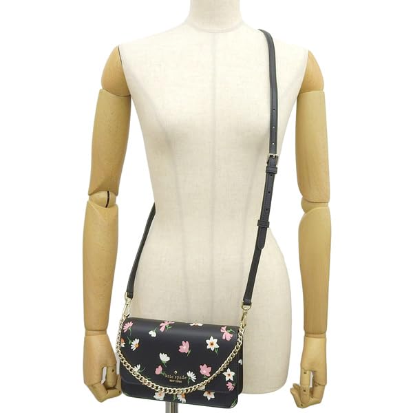 Kate Spade Shoulder Crossbody Outlet Black Madison Floral Waltz Small Flap Crossbody SM FLP CBODY KF477 Kate Spade Women's Bag, 2-Way, Bag, Handbag,
