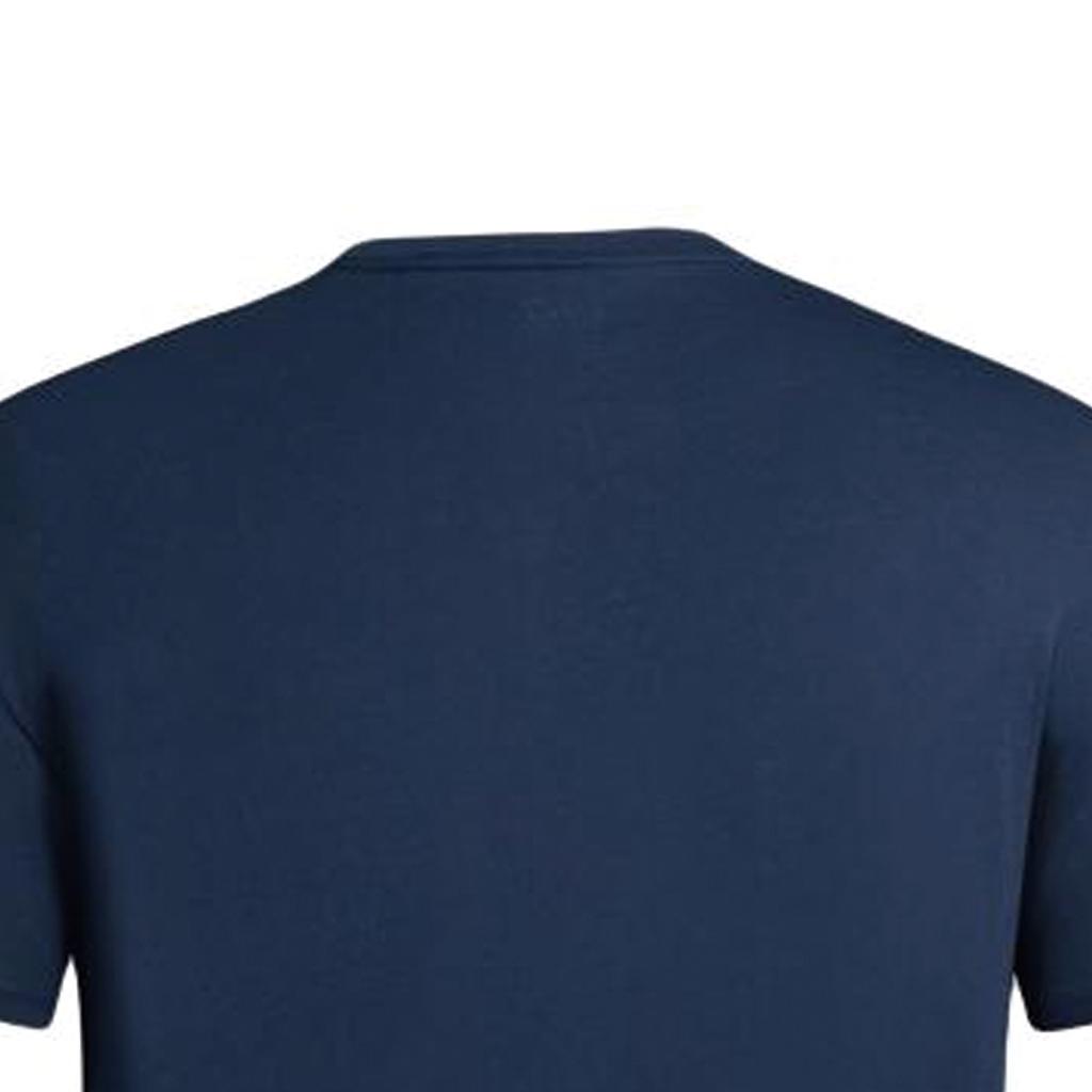Emporio Armani EA7 SS24 Letter And Number Print Casual Pullover Crew Neck Short Sleeve T-Shirt Men Tops Navy 3DPT09-PJ02Z-1554