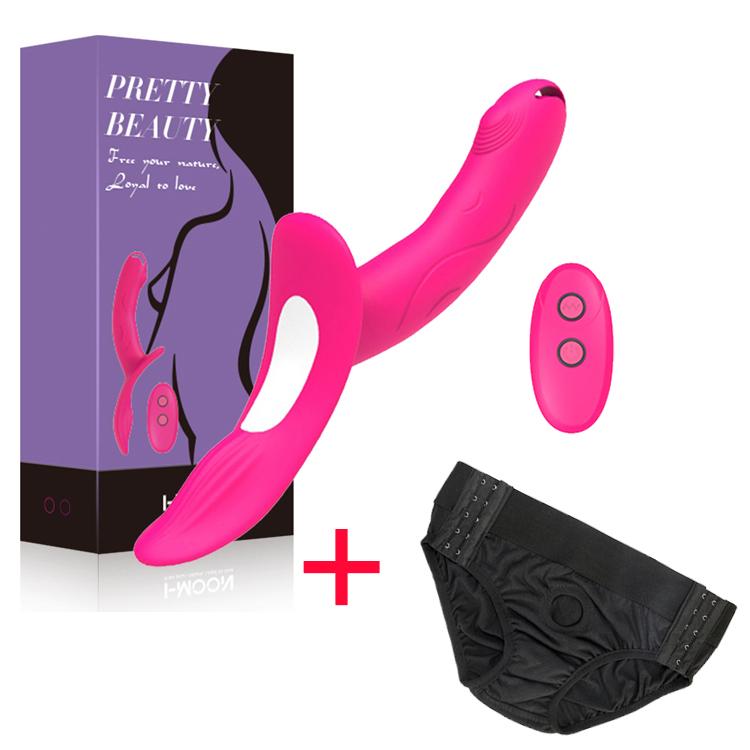 7 Speeds Strapless Strapon Dildo Vibrator Female Double Vibrating G Spot Adult Sex Toys for Women Couple Anal Prostate Massager