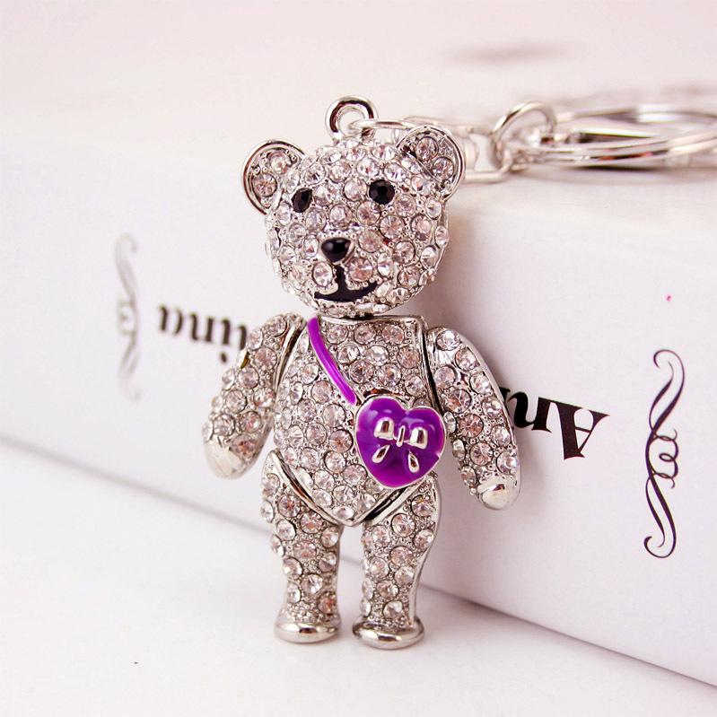 Teddy Bear Crossbody Bag & Keychain - Animal Charm Bag Pendant for Women