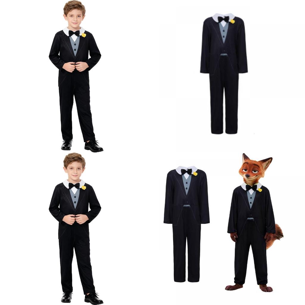 Nick Fox Child Costume With Polyester Spandex For Cosplay And Role Play