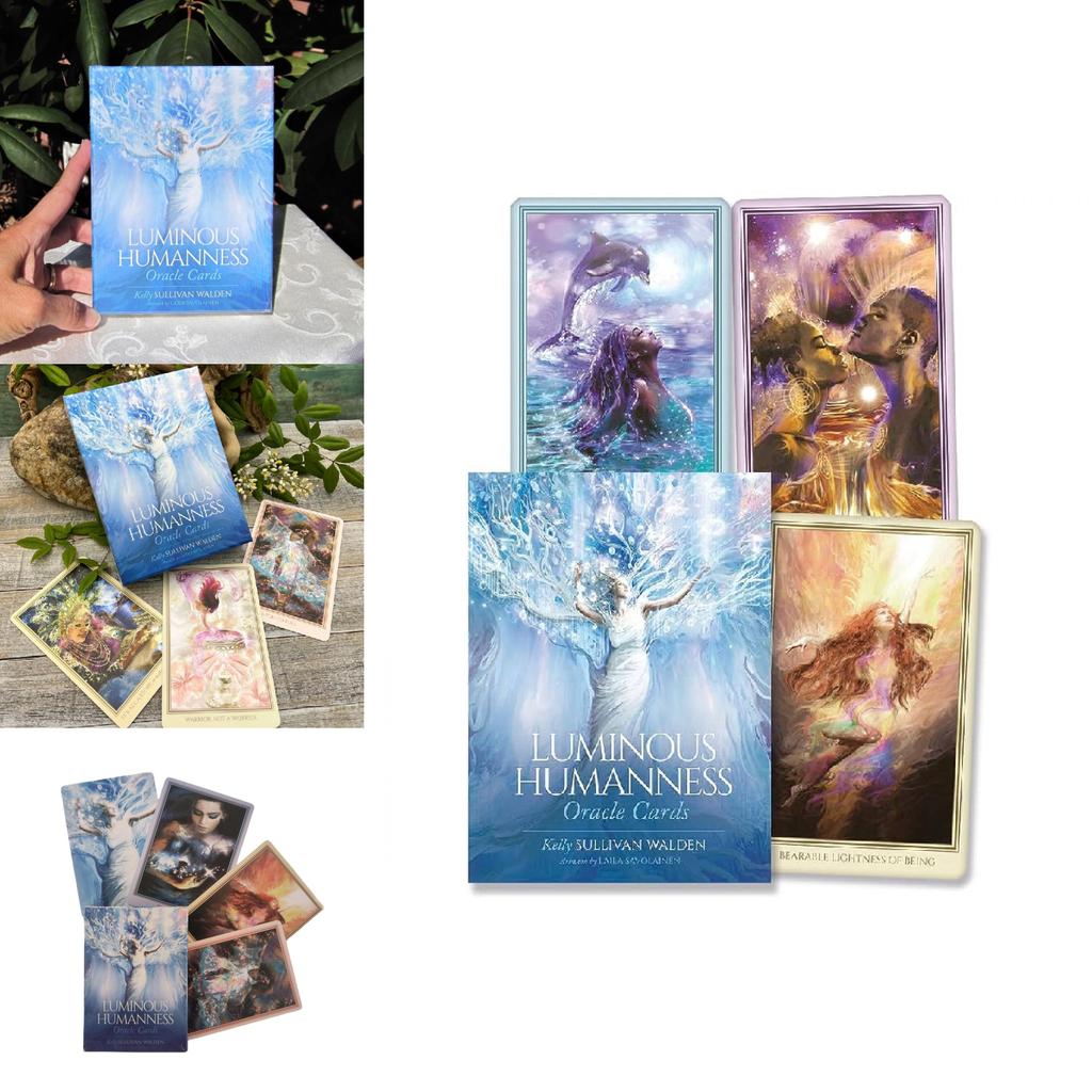 Luminous Humanness Oracle Cards Copper Paper Material Table Game Vibrant Packaging
