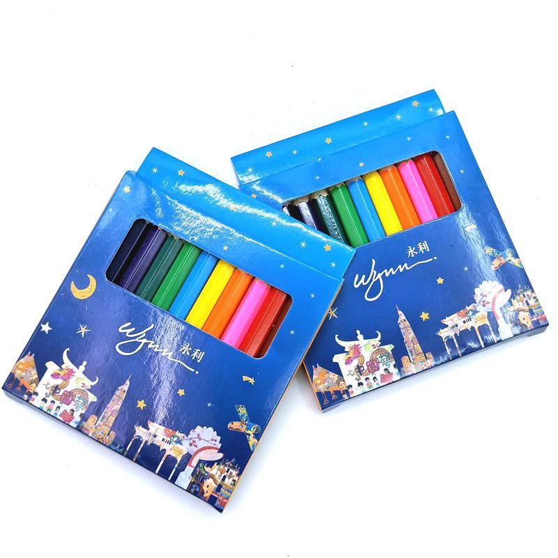 12-Color Graffiti Colored Pencils Set for Kids - 3.5 Inch, Logo Printable
