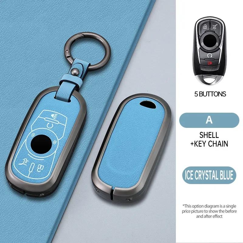 Zinklegierung Auto Schlüsselhülle Abdeckung Schale für Buick Envision Vervno Encore Gs 20T 28T New Lacrosse Opel Astra K Keyless Schutz Fob white