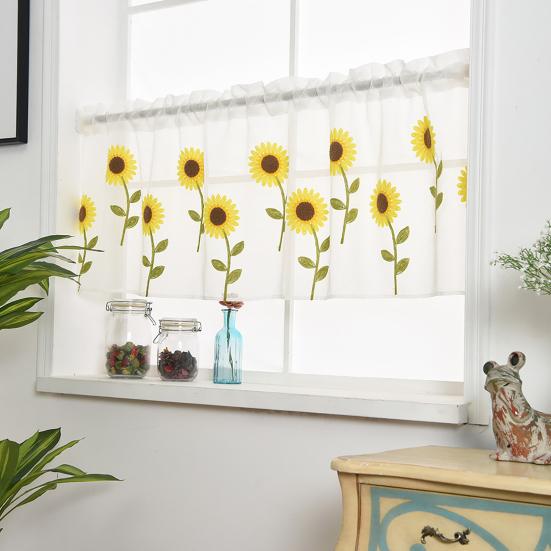 Einzigartiger transparenter Fenstervorhang ohne Verformung, kurzer transparenter Vorhang