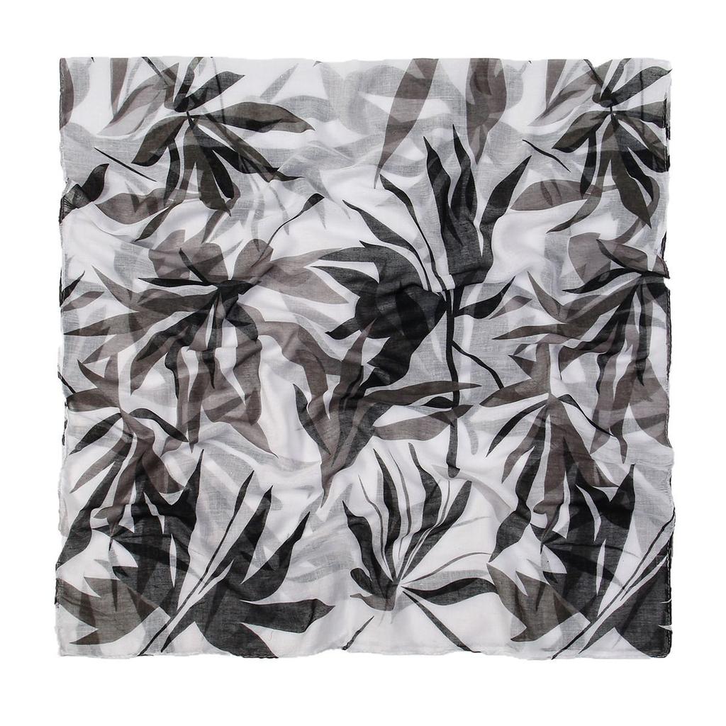 Fashionable New Bali Yarn Tip Leaf Long Scarf Spring  Summer and Autumn Versatile Printed Breathable Scarf Thin Shawl Headscarf