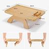 Bamboo Sofa Snack Tray Table, Clip-On Couch Arm Organizer with Phone Holder