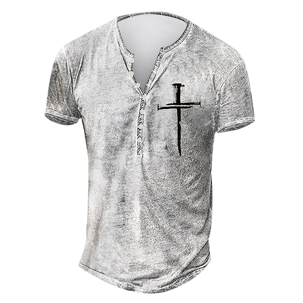 Men's Short Sleeve Graphic And Embroidered Fashion T-Shirt Spring And Summer Short Sleeve Printed