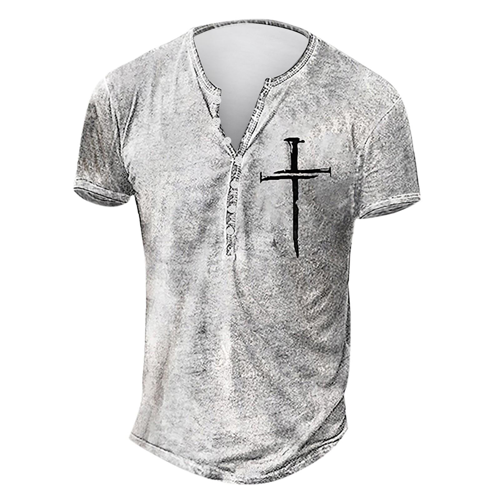 

Мужская модная футболка с коротким рукавом и вышивкой с коротким рукавом и принтом на весну и лето XXL белый