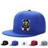 Verstellbare Baseballkappe mit Cartoon-Bären-Print Hip Hop Outdoor Sport Strand Lässige Kleidung Passend für Unisex und Damen Street Snapback-Mütze