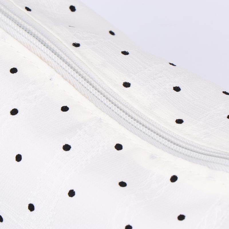 Ins Simple Polka Dots Cosmetic Bag Portable Makeup Bag Travel Storage Pouch Large Capacity Toiletry Zipper Bag Girl Gifts