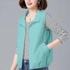 Spring Summer Vest Women Lightweight Basic Coats Turndown Collar Sleeveless Jackets Solid Liner Short Waistcoat Chaleco Mujer