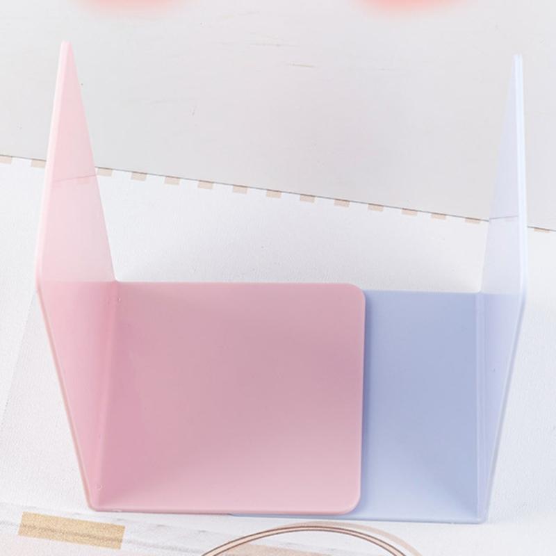 4 Stück Buchstützen Einfarbige Buchstützen Regal Buchstopper Acryl-Buchstützen Dekorative Buchstützen für Schule Zuhause Büro