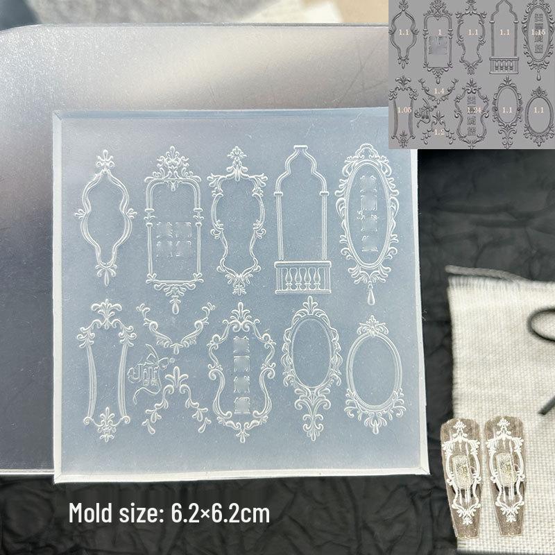Cartoon Butterfly & Rabbit Nail Art Embossed Mold for DIY Gel Carving