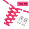 8MM 2025 No Tie Shoe Laces Press Lock Insert Fixed Shoelaces Without Ties Elastic Laces Sneaker Kid Adult Flat Shoelace for Shoe