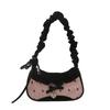 2026 Autumn New Fashion Armpit Color Block Versatile Shoulder Bag Girl Stylish Plaid Handbag Women Purse