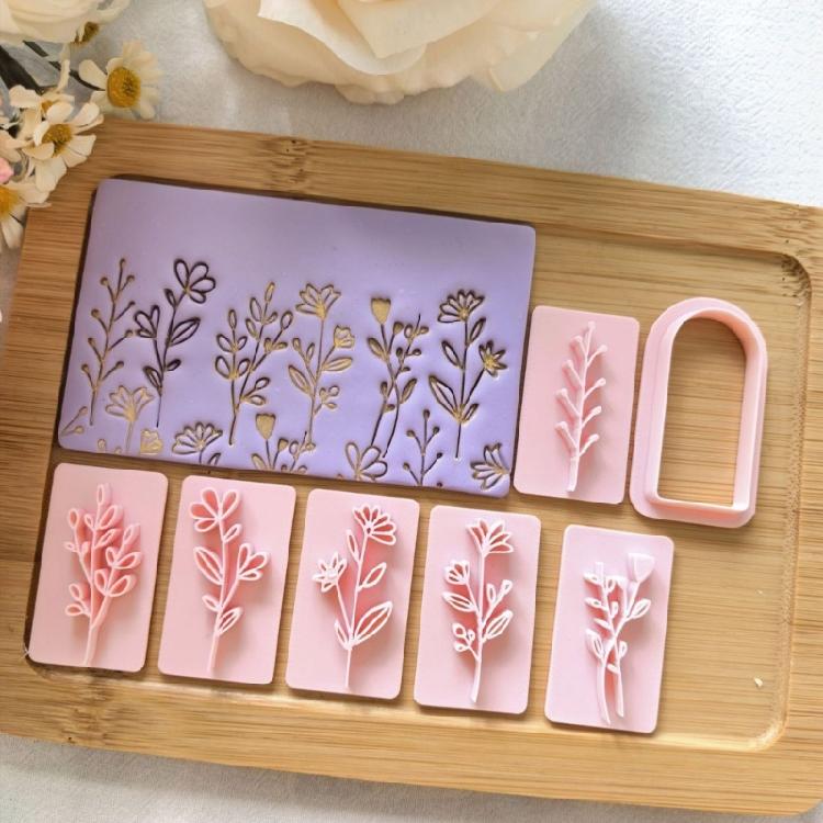 Soft Clay Leaf Mold Set with Nonstick Plastic Texture Handmade Earrings Molds for Effortless Jewelry Making and Crafts