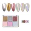 Nail 6 Color Solid Magic Mirror Powder Multicolor Art Glitter Powder Aurora Powder  Magic Mirror Powder Nails Pigments Decorations Manicure Tool