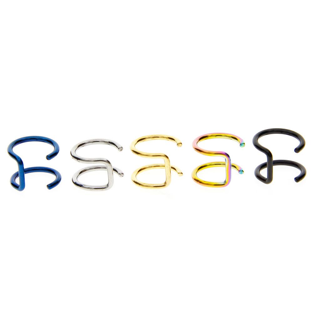 1 Paar Mode Damen Clip-Ohrringe Knorpel Ohrklemme Clip Wickel Nicht Gepierct Bunt