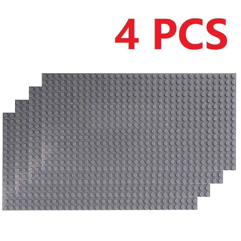 4 Stück Universelle Bauklotz-Grundplatten, 32x3216x32 Noppen Klassische Grundplatten, Montagekompatible Marke für MOC & City Modelle