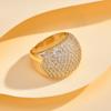 Vnox Oversize Statement Ring for Women Girls, Full CZ Cubic Zirconia Stones Bling Ring, Luxury Jewelry