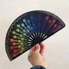 Folding Fan Floral Leopard Starry Sky Print Dance Fan Stylish Handheld Fan Home Decor Ornaments Dance Hand Fan Art Craft Gift