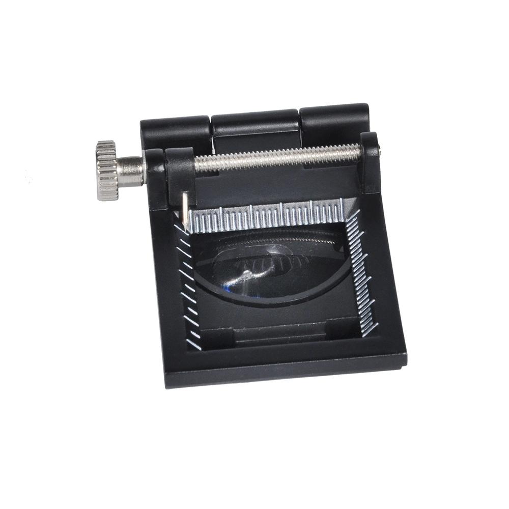 1ks LED Skládací Stojan Látková Čtvercová Lupa Zvětšovací 10X Čočka Hodinářské Klenotnické Nářadí
