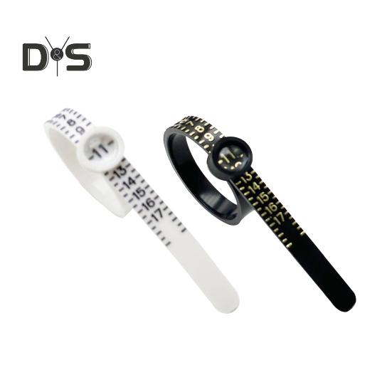 2 szt. Rozmiary pierścionków ze szkłem powiększającym do wygodnego odczytu Dokładna skala 1-17 Pasek do pomiaru pierścionków Wielokrotnego użytku amerykański wskaźnik rozmiaru palca Rozmiar biżuterii