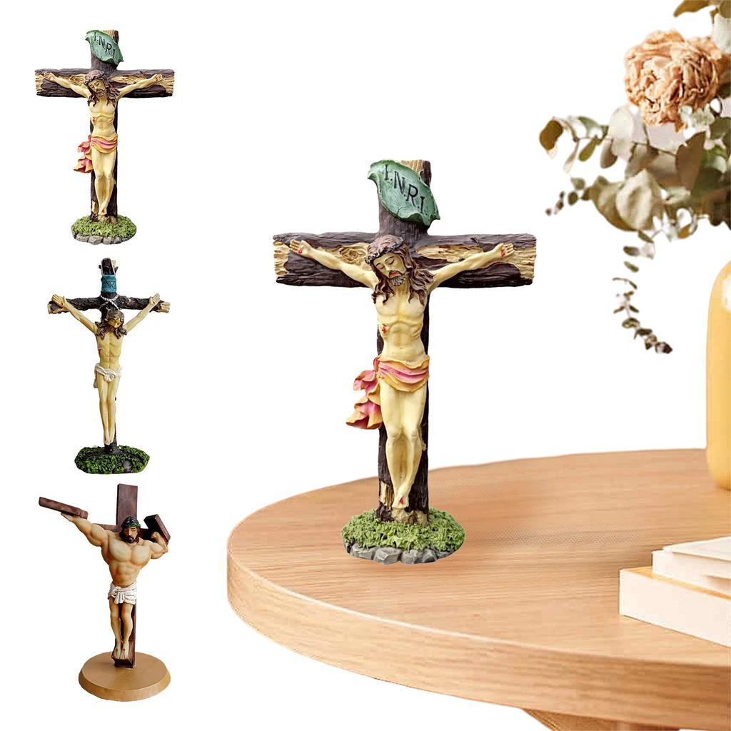 Catholic Realistic Crucifix with Anti-Fading Coating Realistic Jesus Chirst Cross for Church Chapels and Home Decoration