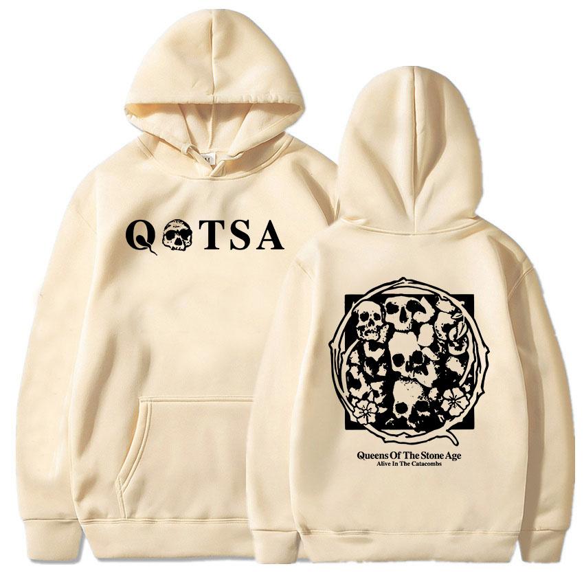 

Худи Alive In The Catacombs QUEENS OF THE STONE AGE QOTSA Банда Толстовка Длинный рукав Мужские Толстовки с капюшоном Гранж Мужская Толстовка M