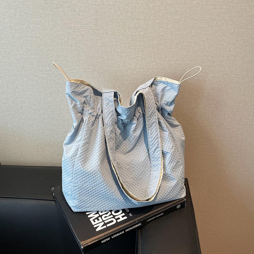 Personalisierte Plissierte Weiche Doppelseitige Single-Shoulder-Tasche mit Großem Fassungsvermögen