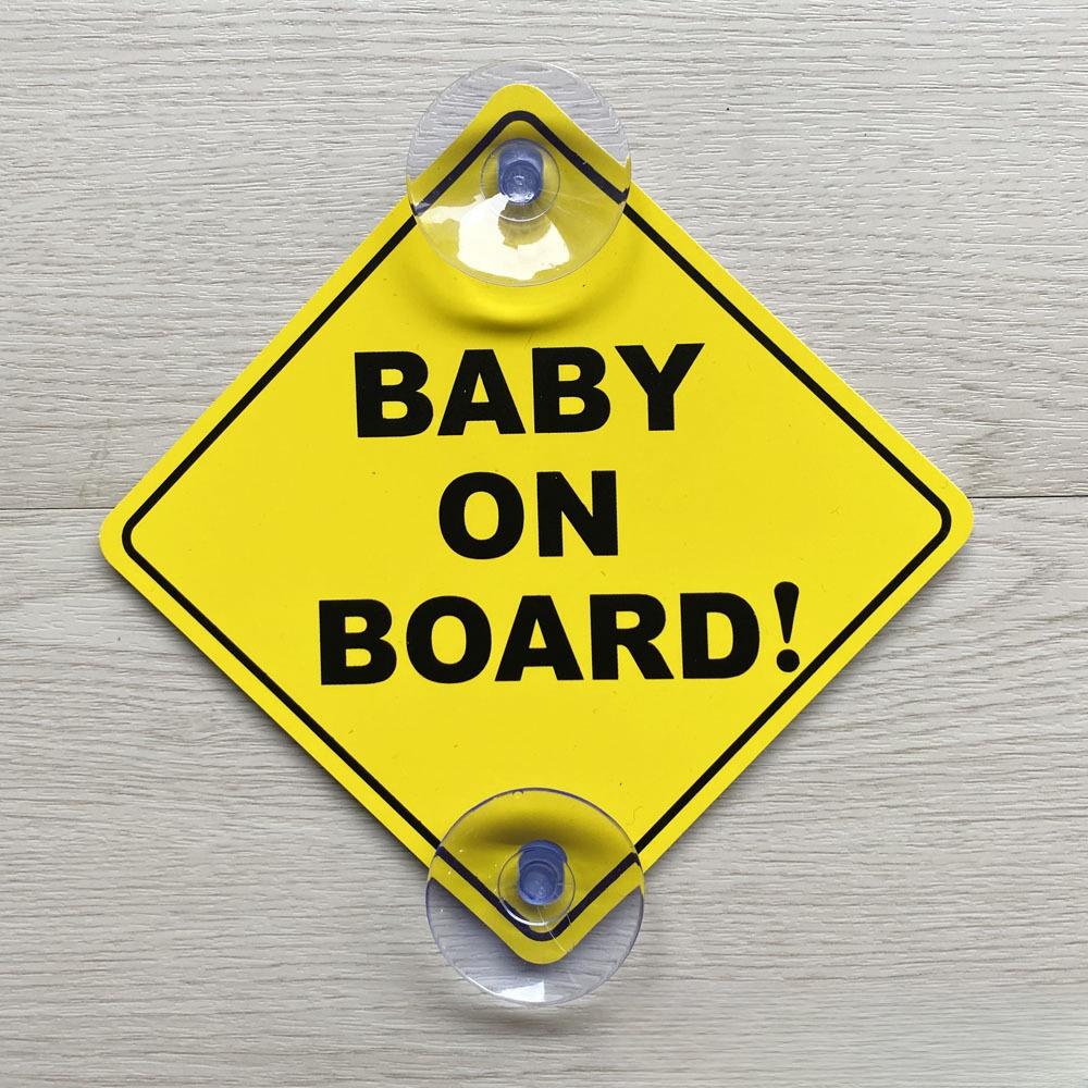 Baby On Board Sticker Kids Safety Reflective Vehicle Car Signs Self-Adhesive Warning Sticker Fuel Tank Sticker for Driver