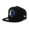 New Era Cap 59FIFTY Dallas Mavericks NBA Team Basic Fitted Cap Black Dallas Mavericks Black Hat Basketball 5950 Sz 7-12 [Used]