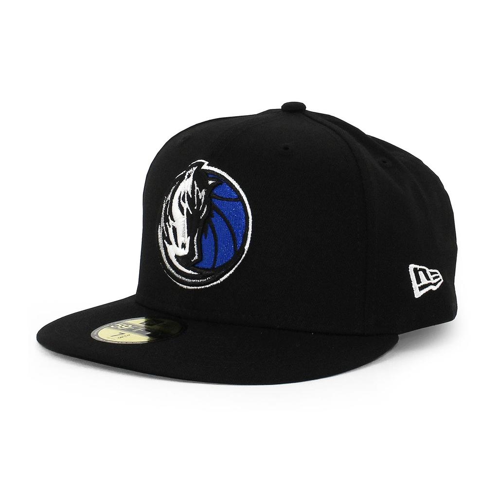 New Era Cap 59FIFTY Dallas Mavericks NBA Team Basic Fitted Cap Black Dallas Mavericks Black Hat Basketball 5950 Sz 7-12 [Used]