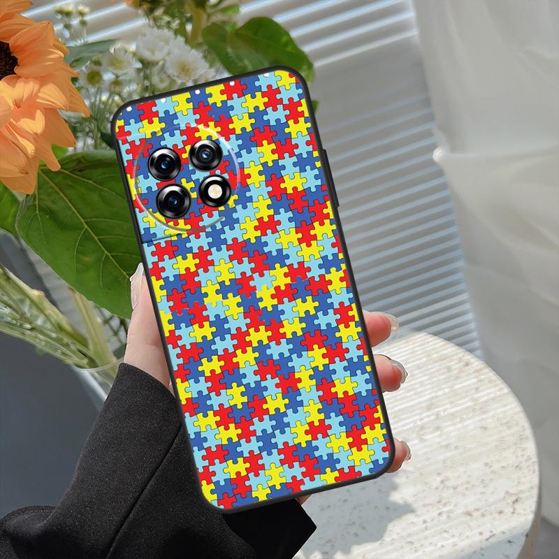 

Autism Support Puzzle Case For OnePlus 10 Pro 15 13 12 11 13T 15R 13R 10R 10T 8T Nord CE 5 4 2 3 Lite N20 N30 Cover OnePlus 15R