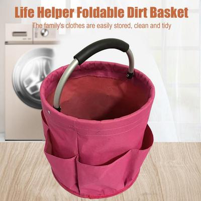 1PC Portable Storage Basket Foldable Shopping Basket Garden Tool Basket Outdoor Picnic Baskets Tool Caddy Container Washing Bag