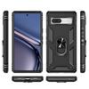 Rückenschutz Handyhülle für Google Pixel 7a, Militärischer Fallschutz PC+TPU Schutzhülle mit Ring-Ständer