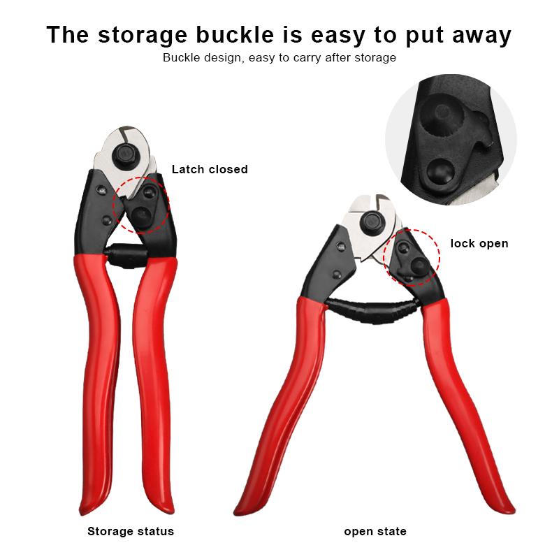 Řezačka kabelů řadicí páky na kolo, multifunkční svorka na hadici kola, řezačka vnitřních kabelů, kleště na brzdové hadice na kole