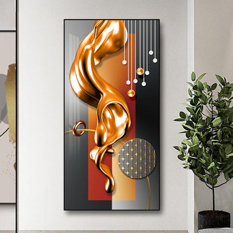 Home Decoration Light Luxury Style Abstract Geometric Porch Living Room Decoration Poster Painting Wall Art Picture